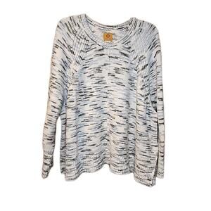 Ruby Rd Sweater Blue White Gray Oversized Excellent Condition L/XL